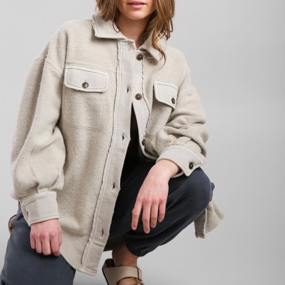 Free People Ruby Jacket in Stone 🤍